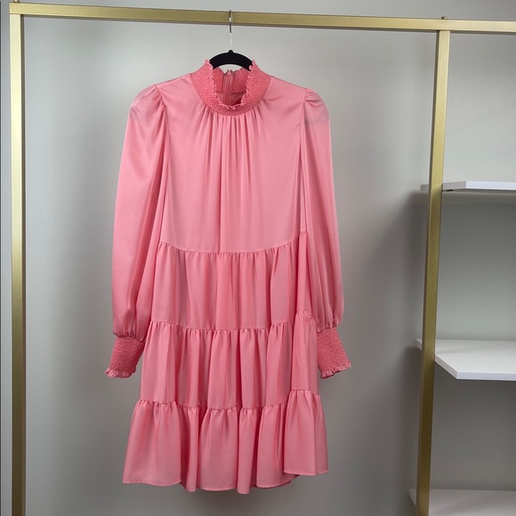 Alex Marie Lovely Pink Tiered Dress Ladies Size 8 - Picture 3 of 14